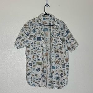 Large White Vans short sleeve button down shirt